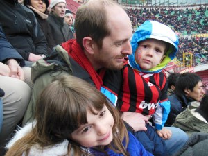 Our first AC Milan match at San Siro.